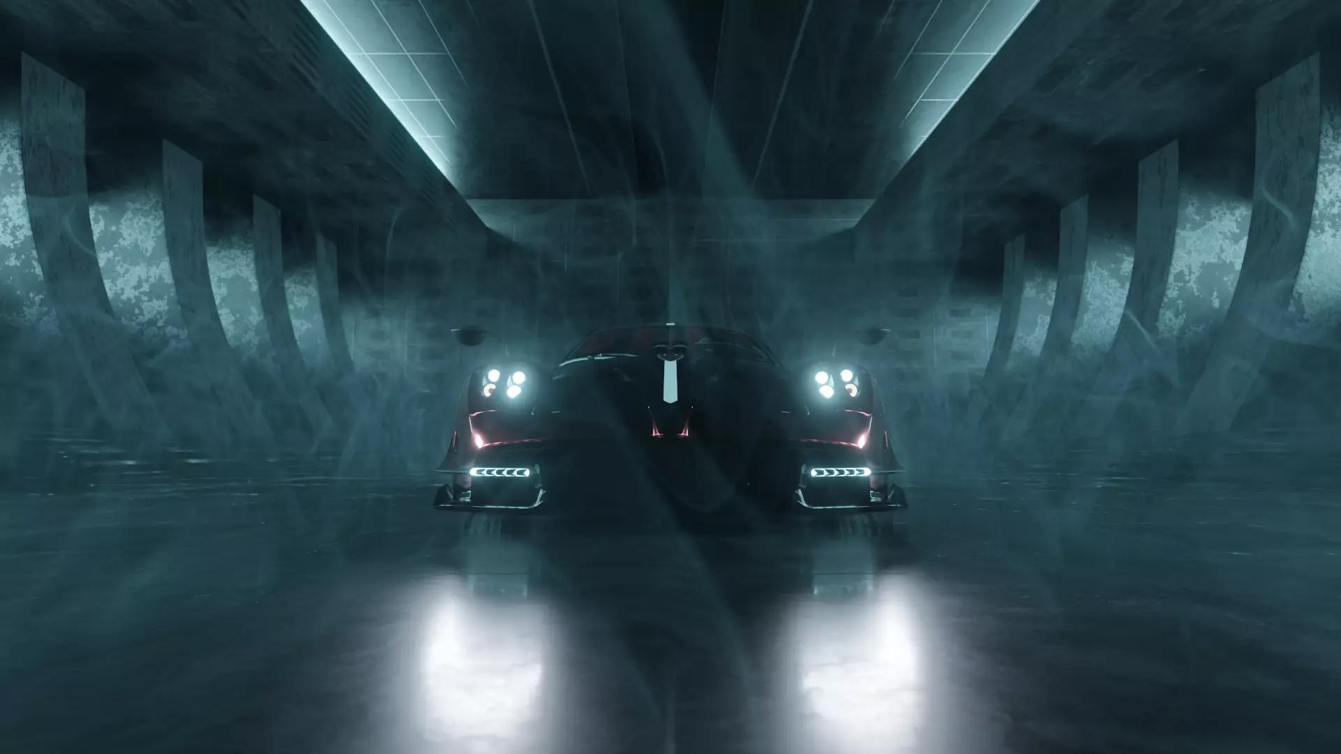 Stone Car Studio Scene 3D model