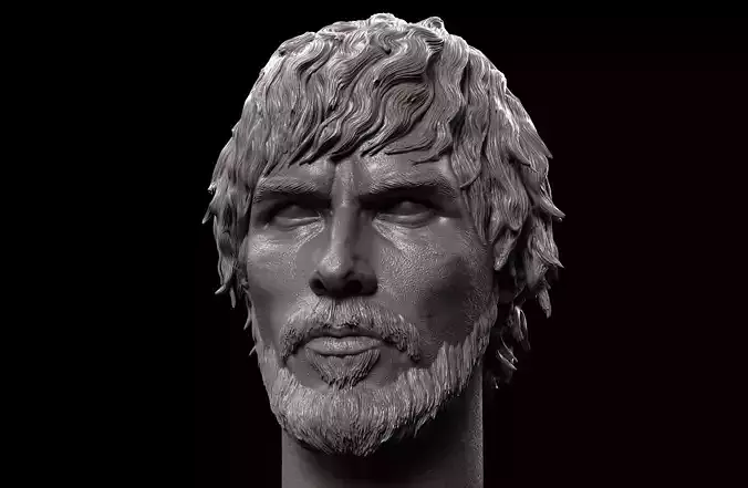 Christian Bale- Quinn Abercromby Head-  Reign of Fire 3D print model