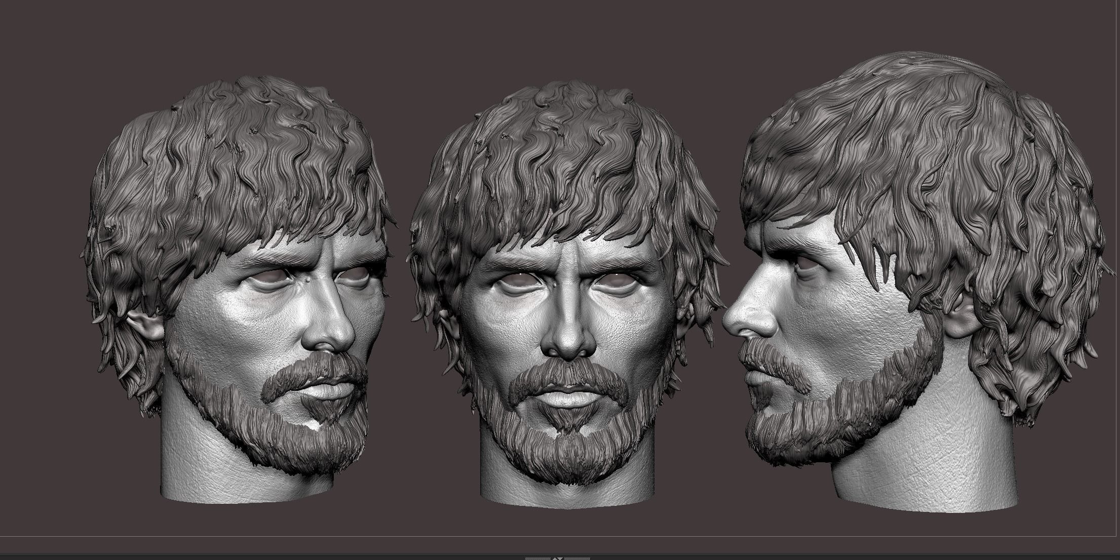 Christian Bale- Quinn Abercromby Head-  Reign of Fire 3D print model_3