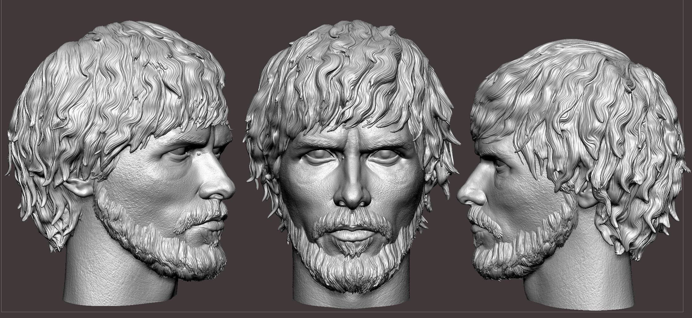 Christian Bale- Quinn Abercromby Head-  Reign of Fire 3D print model_4