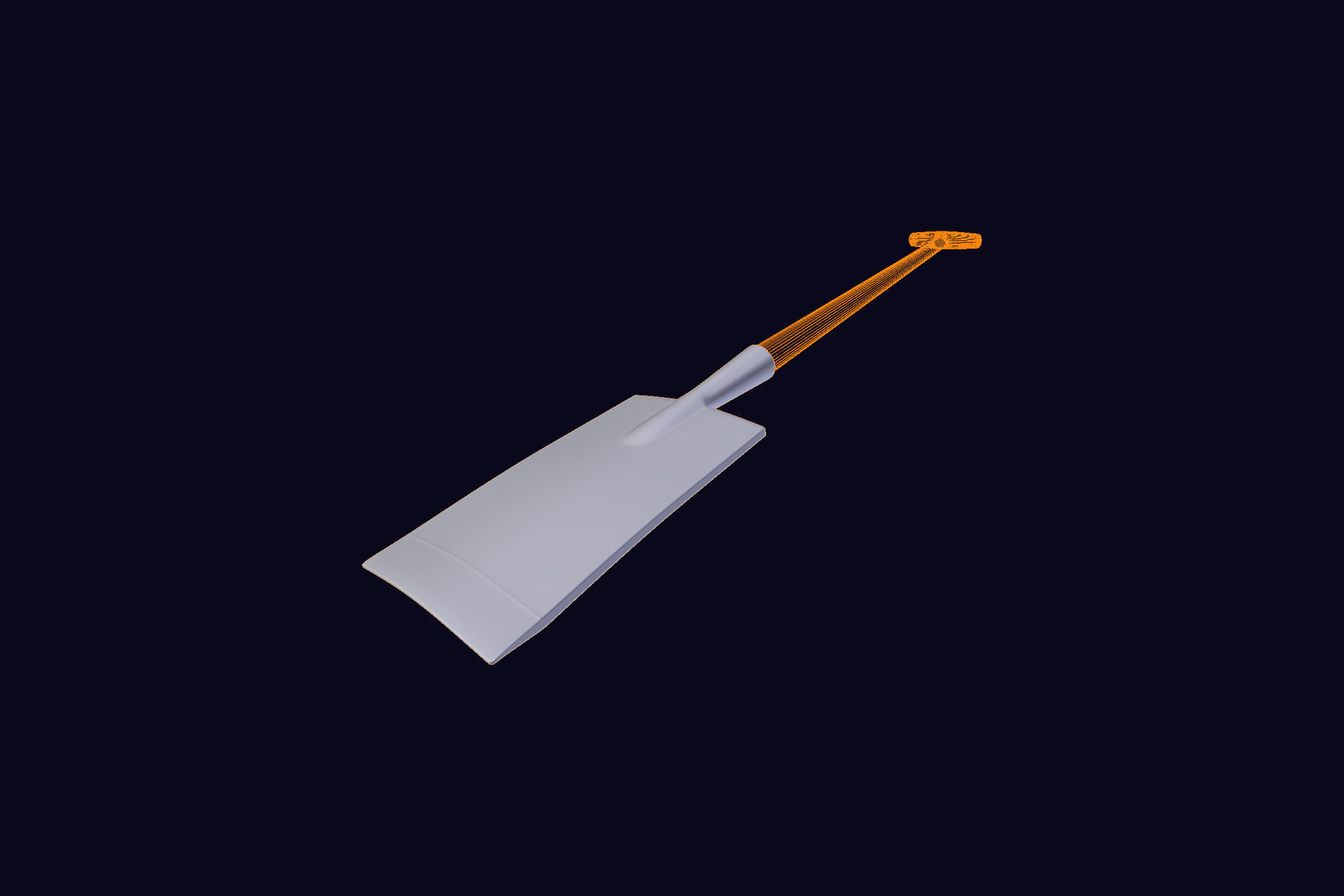 Garden Spade 3D model_2