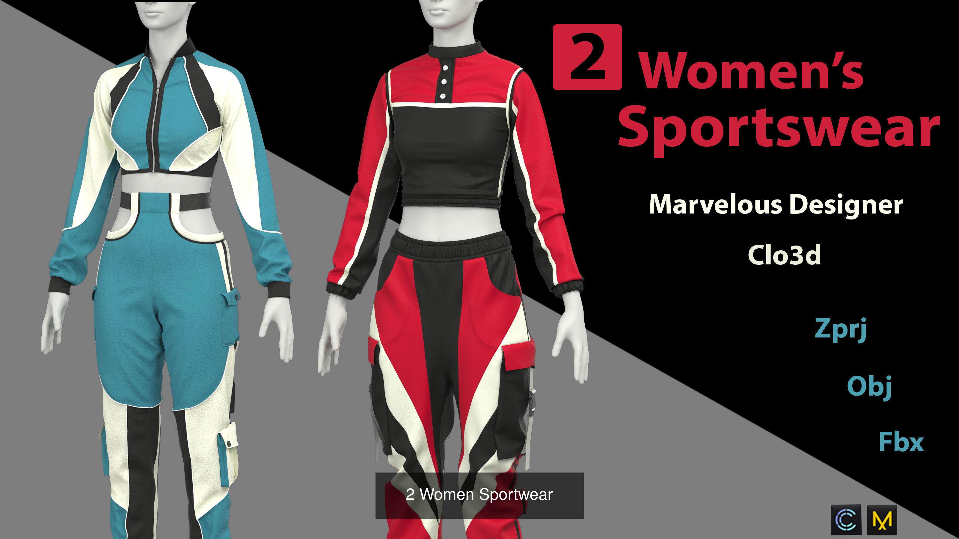 men clothes and woman clothes 3D Model Collection_1