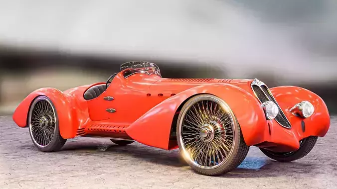 alfa romeo 8c 2900 spider 3D model