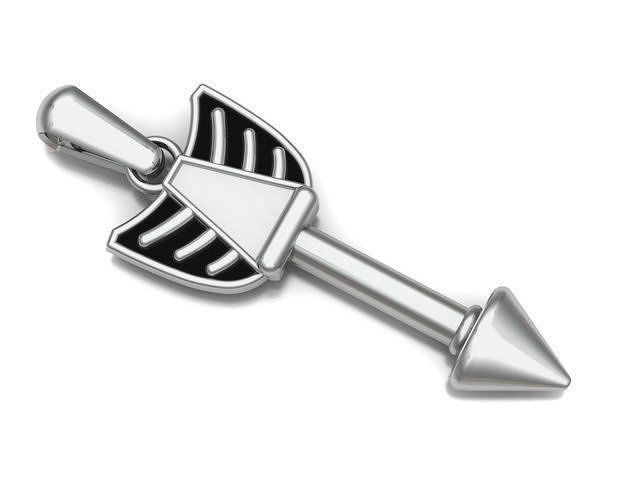 arrow pendant silver with Free 3D print model