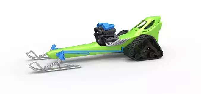 Front engine old school snow dragster Version 2 Scale 1 to 25