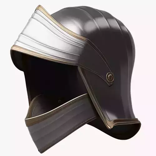 Female Knigt  Helmet Armor Sculpt Project 3D model