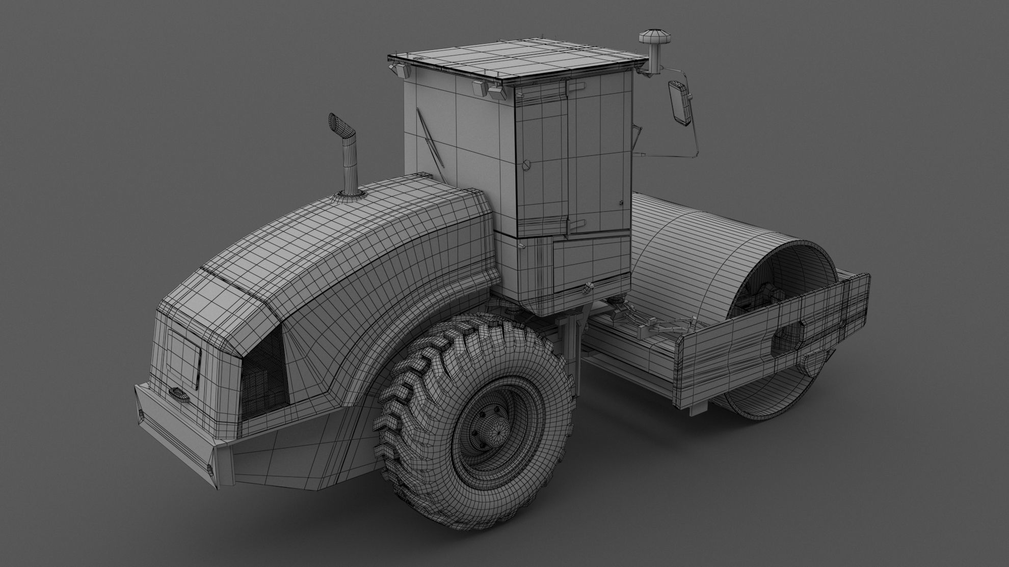 Vibratory Soil Compactor 3D model_8