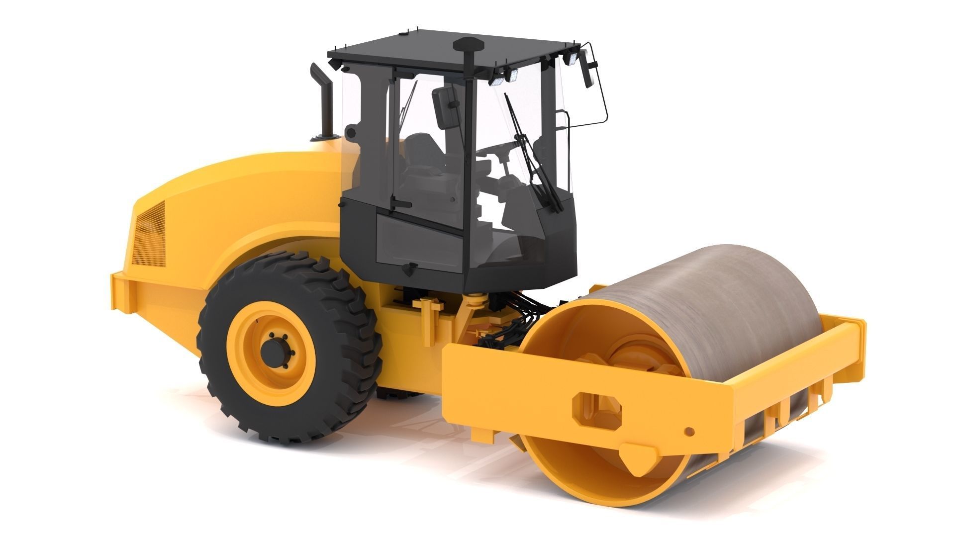 Vibratory Soil Compactor 3D model_4