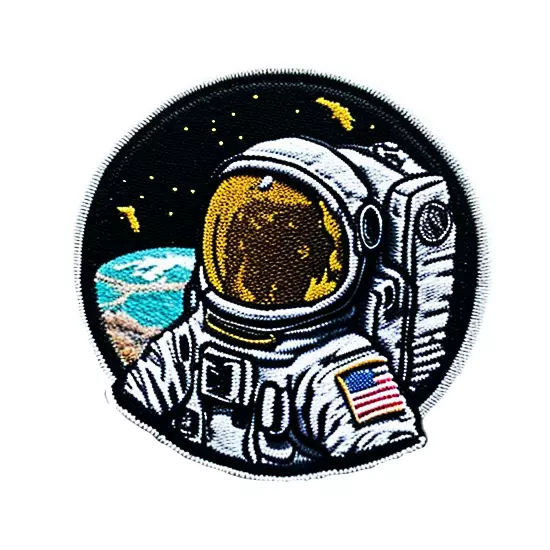 Astronaut embroidered patch v2 Texture_0
