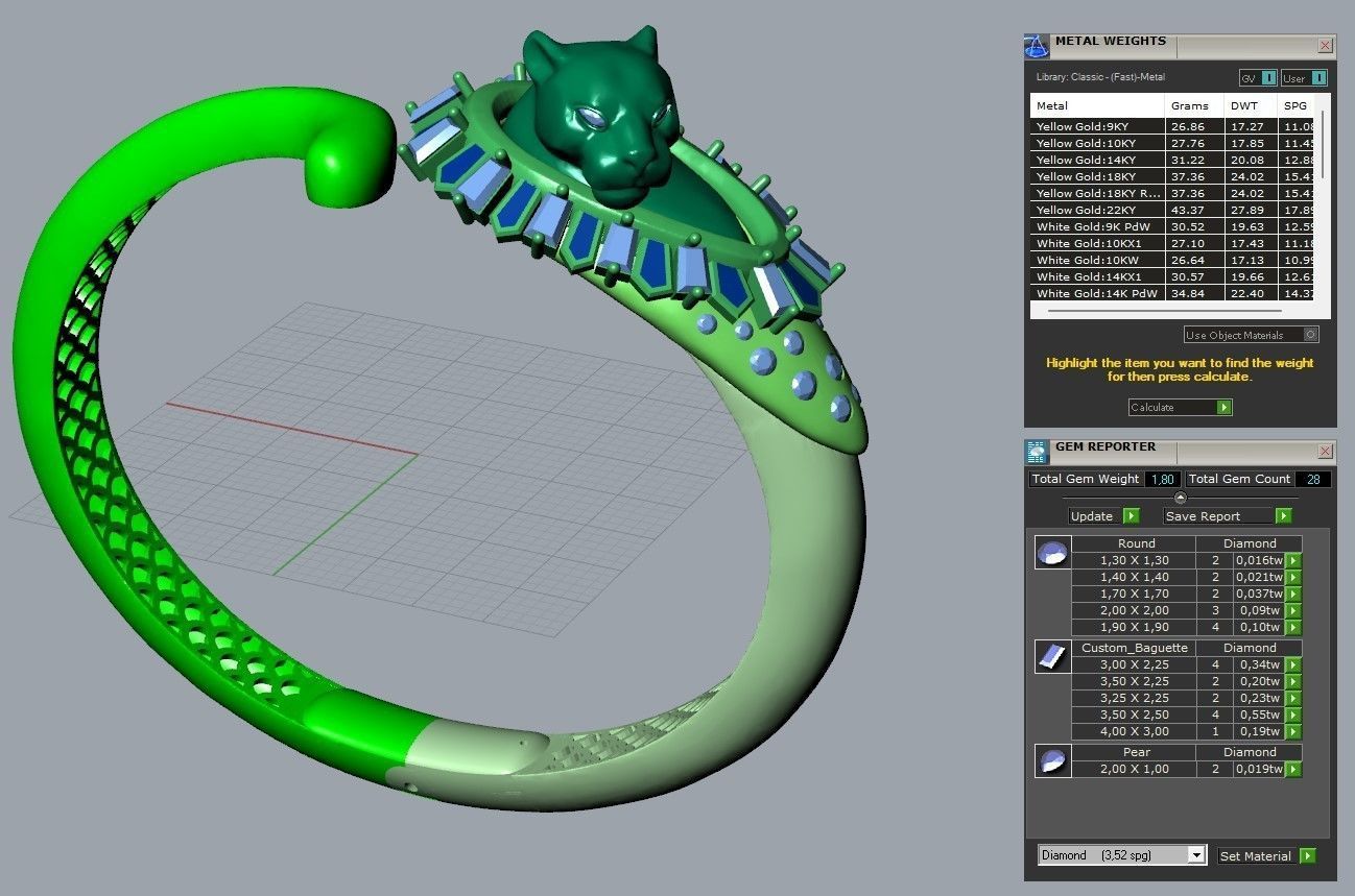 Lion Bracelet 3D print model_7