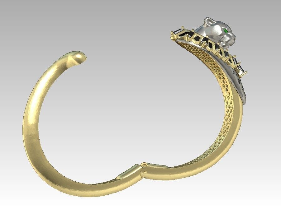 Lion Bracelet 3D print model_5