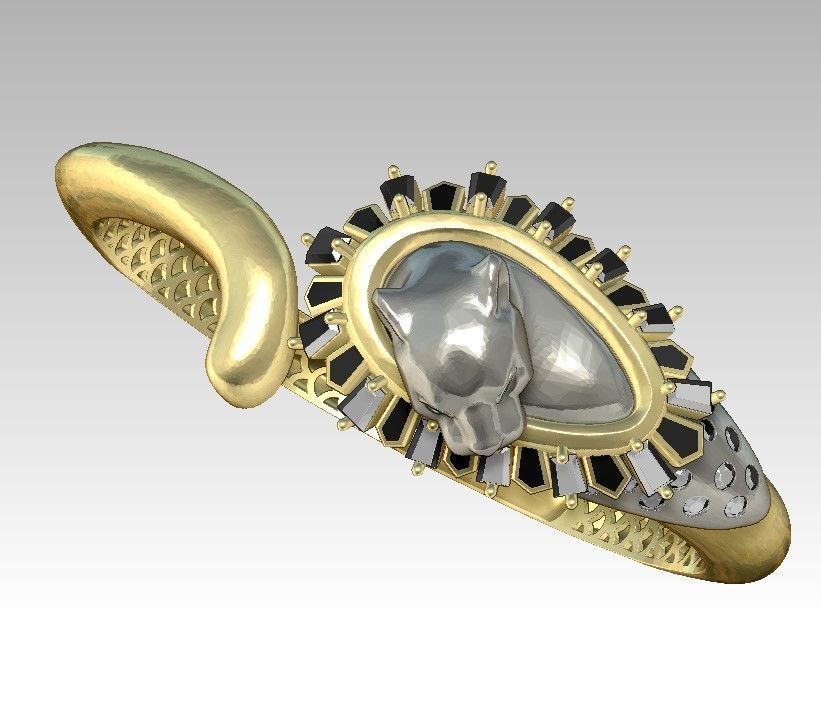 Lion Bracelet 3D print model_6