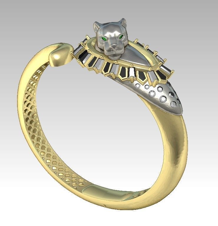 Lion Bracelet 3D print model_3