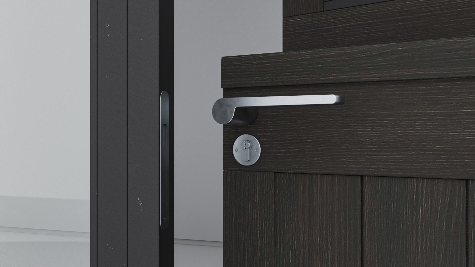 Aluminium door 163 3D model_2