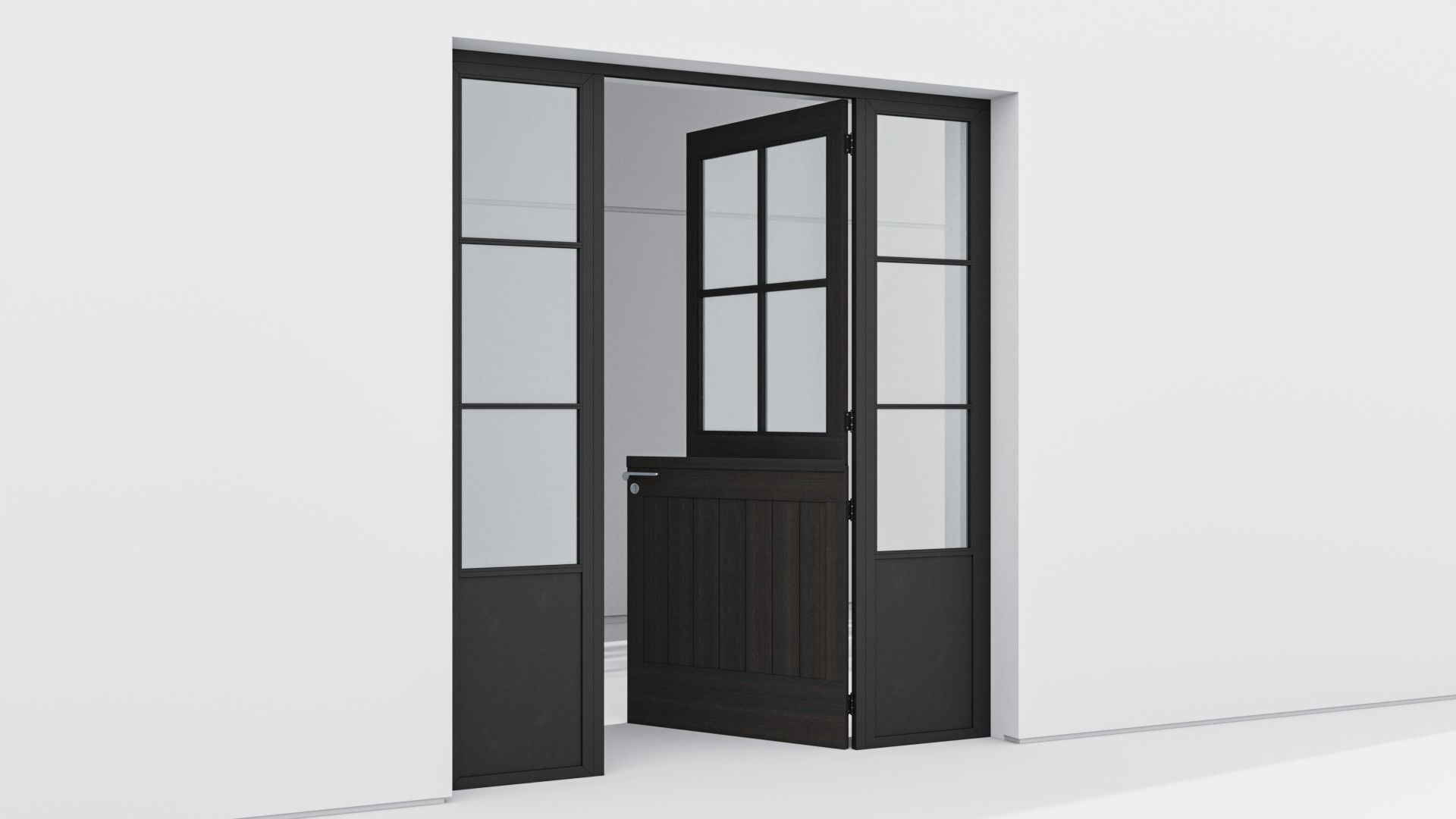Aluminium door 163 3D model_4