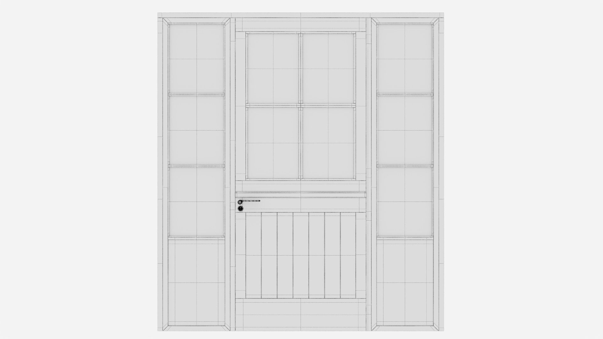 Aluminium door 163 3D model_5