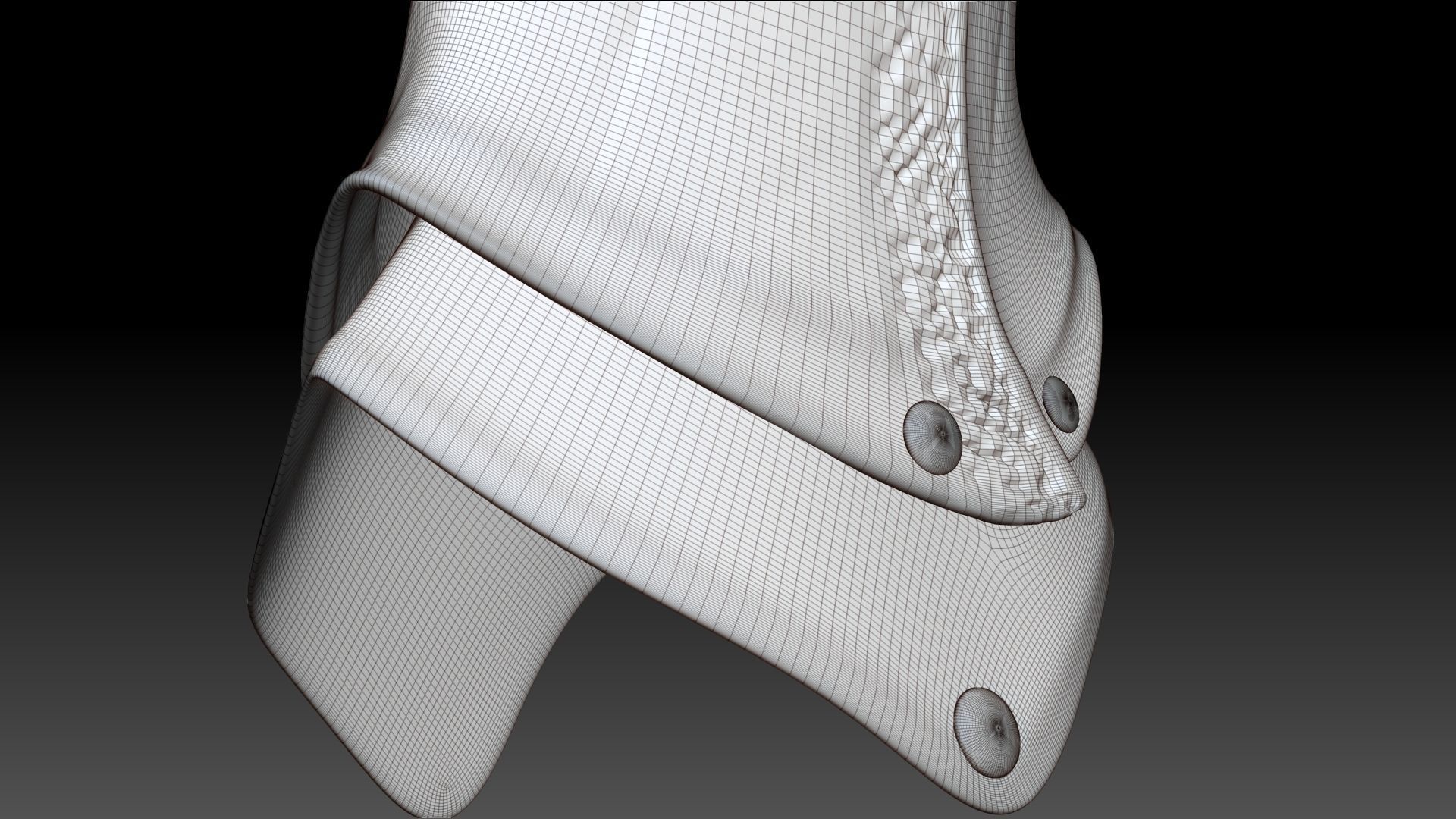 Female Knigt Knee Ankle Armor Sculpt Project 3D model_8