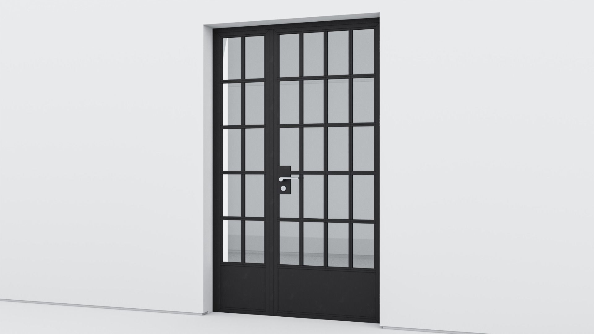 Aluminium door 164 3D model_2