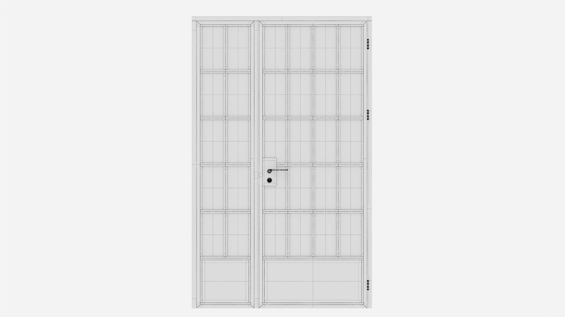 Aluminium door 164 3D model_5
