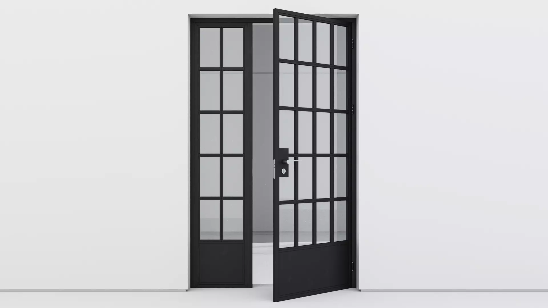 Aluminium door 164 3D model_0