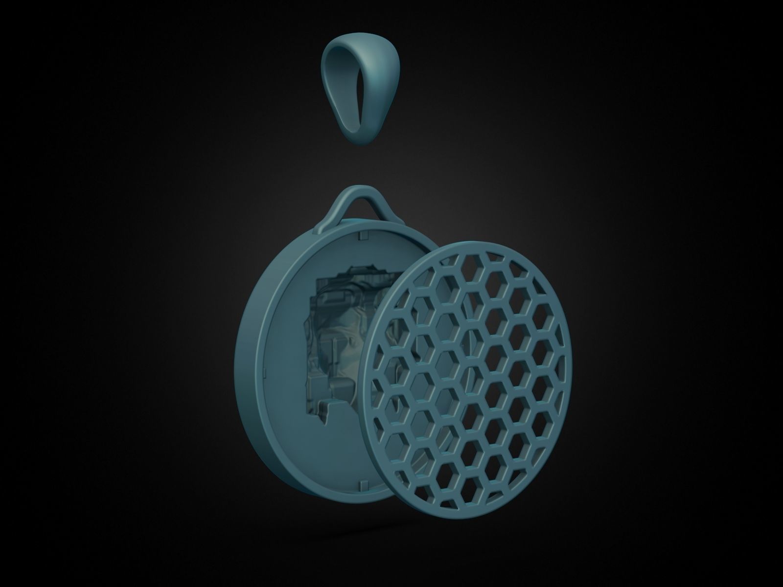 Medusa Gorgon Pendant 3D print model_7