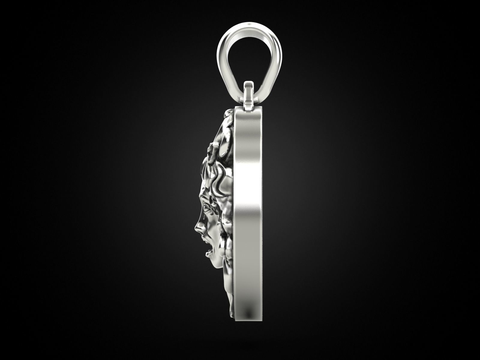 Medusa Gorgon Pendant 3D print model_4