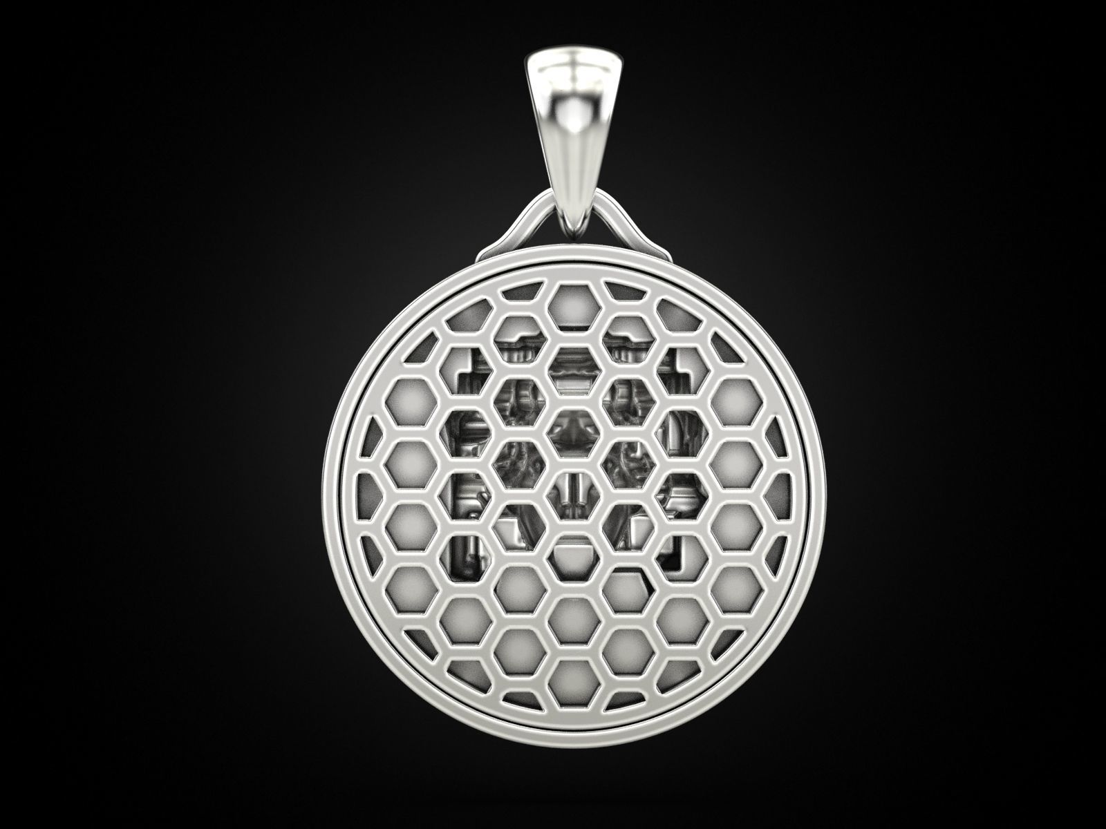 Medusa Gorgon Pendant 3D print model_6