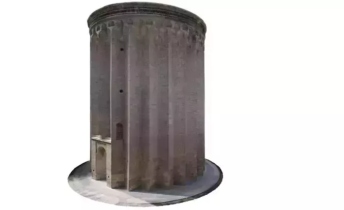 LOW-POLY HIGH-RESOLUTION HISTORICAL TOWER Low-poly 3D model