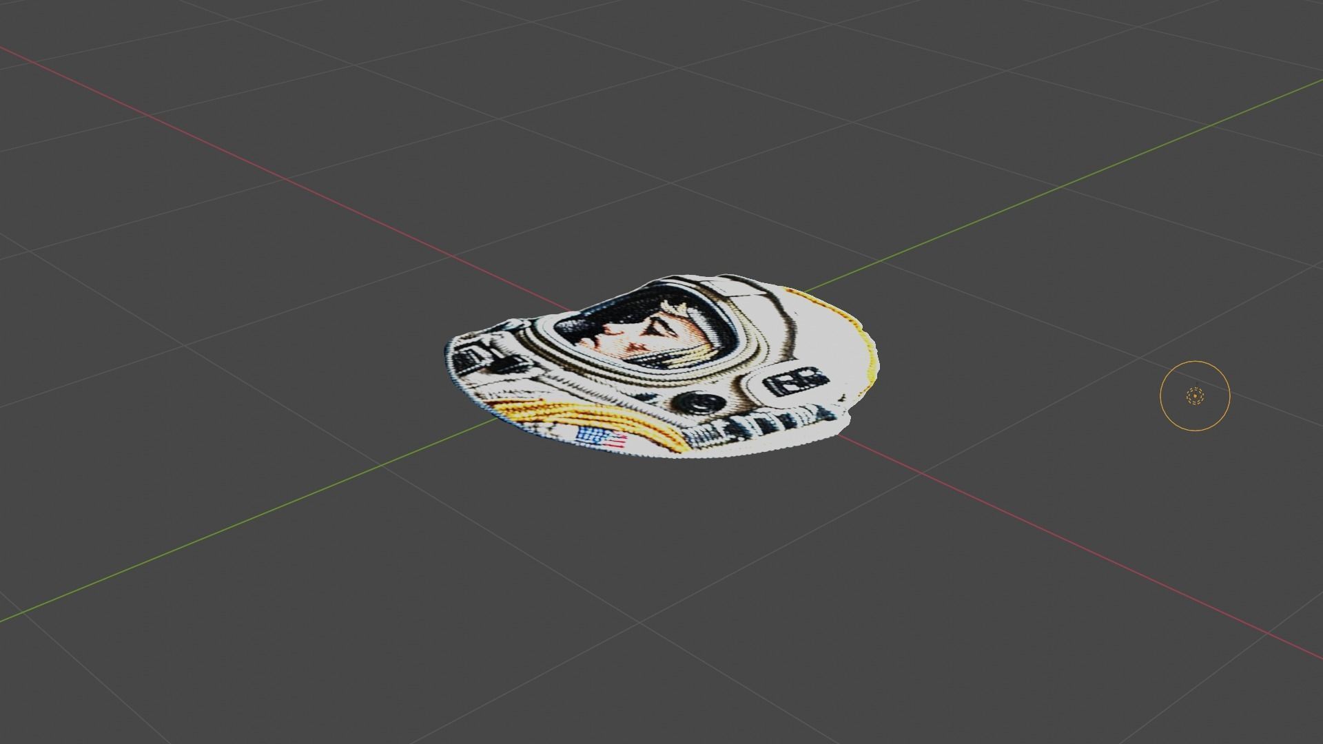 Astronaut embroidered patch v5 Low-poly 3D model_5