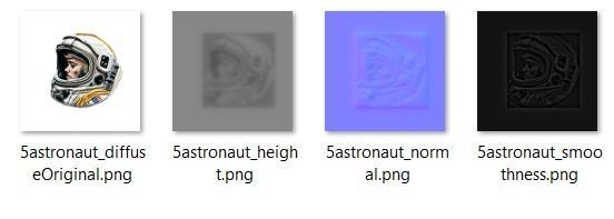 Astronaut embroidered patch v5 Low-poly 3D model_2