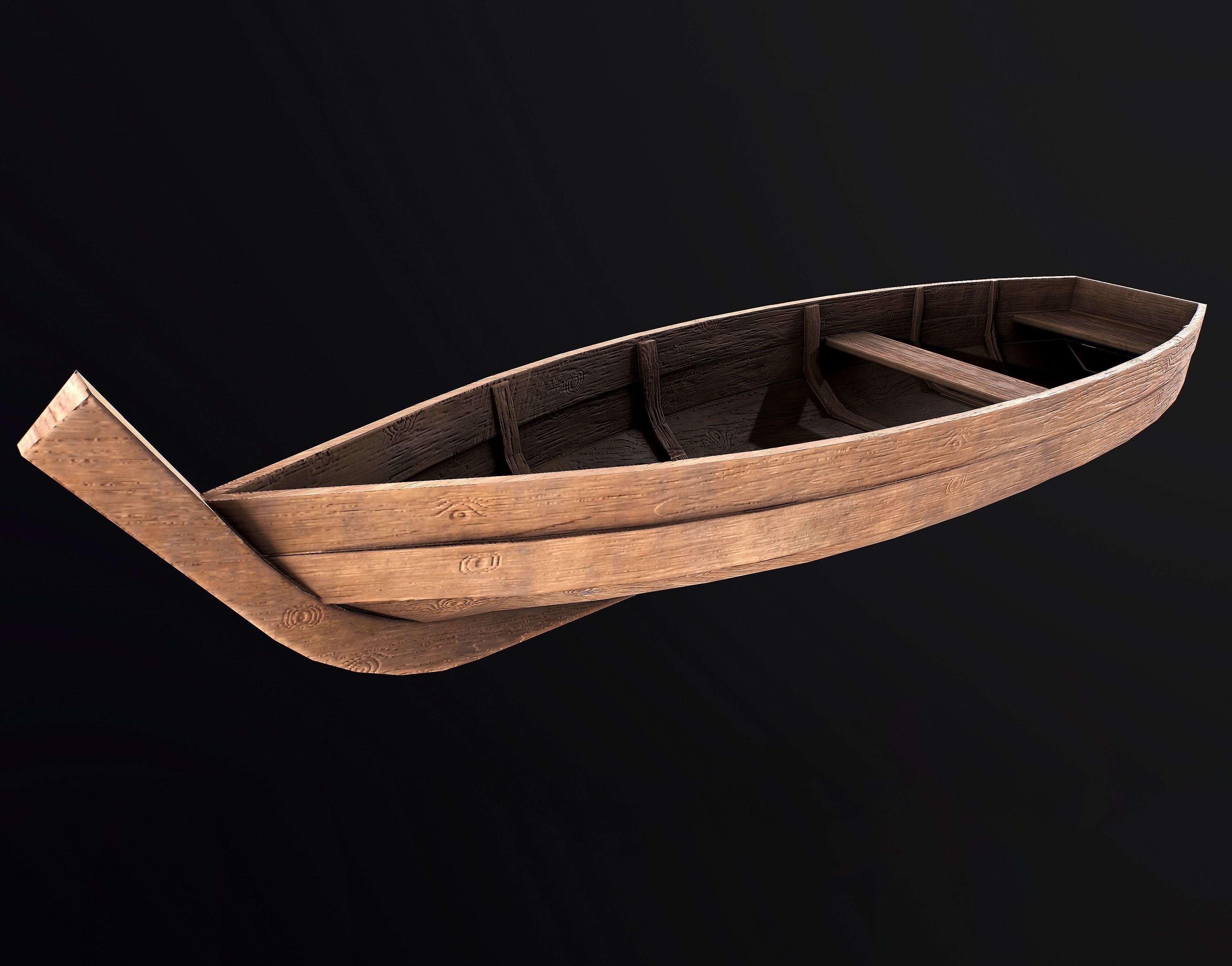 Boat pack Low-poly 3D model_3