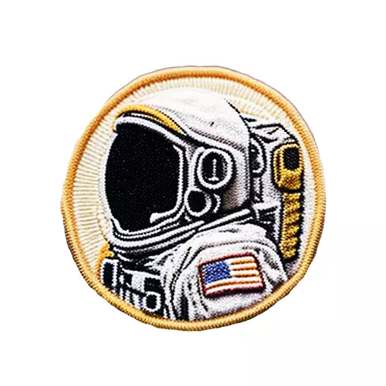 Astronaut embroidered patch v12 Low-poly 3D model_0