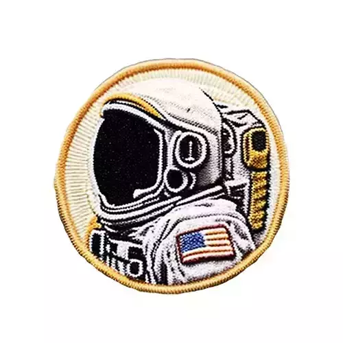 Astronaut embroidered patch v12 Low-poly 3D model