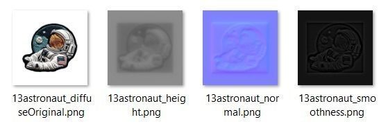 Astronaut embroidered patch v13 Texture_1