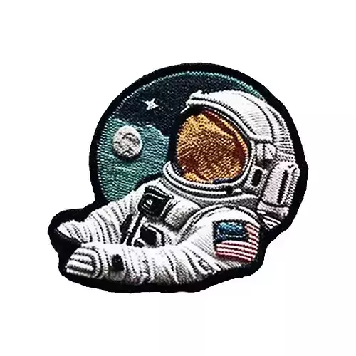 Astronaut embroidered patch v13 Texture