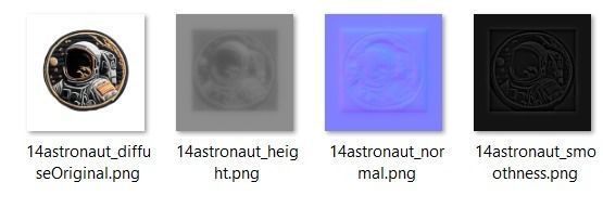 Astronaut embroidered patch v14 Low-poly 3D model_2