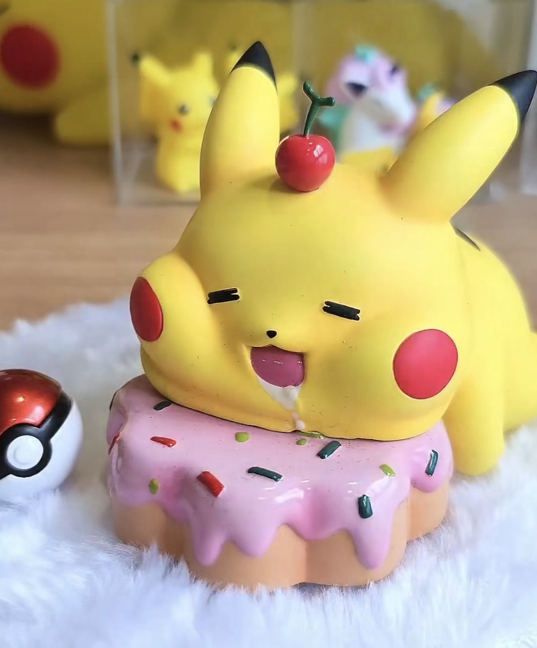 POKEMON CHONKIEST FAT AND CUTEST PIKACHU CHERRY AND CAKE 3D model_2