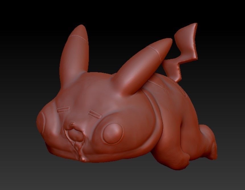 POKEMON CHONKIEST FAT AND CUTEST PIKACHU CHERRY AND CAKE 3D model_4