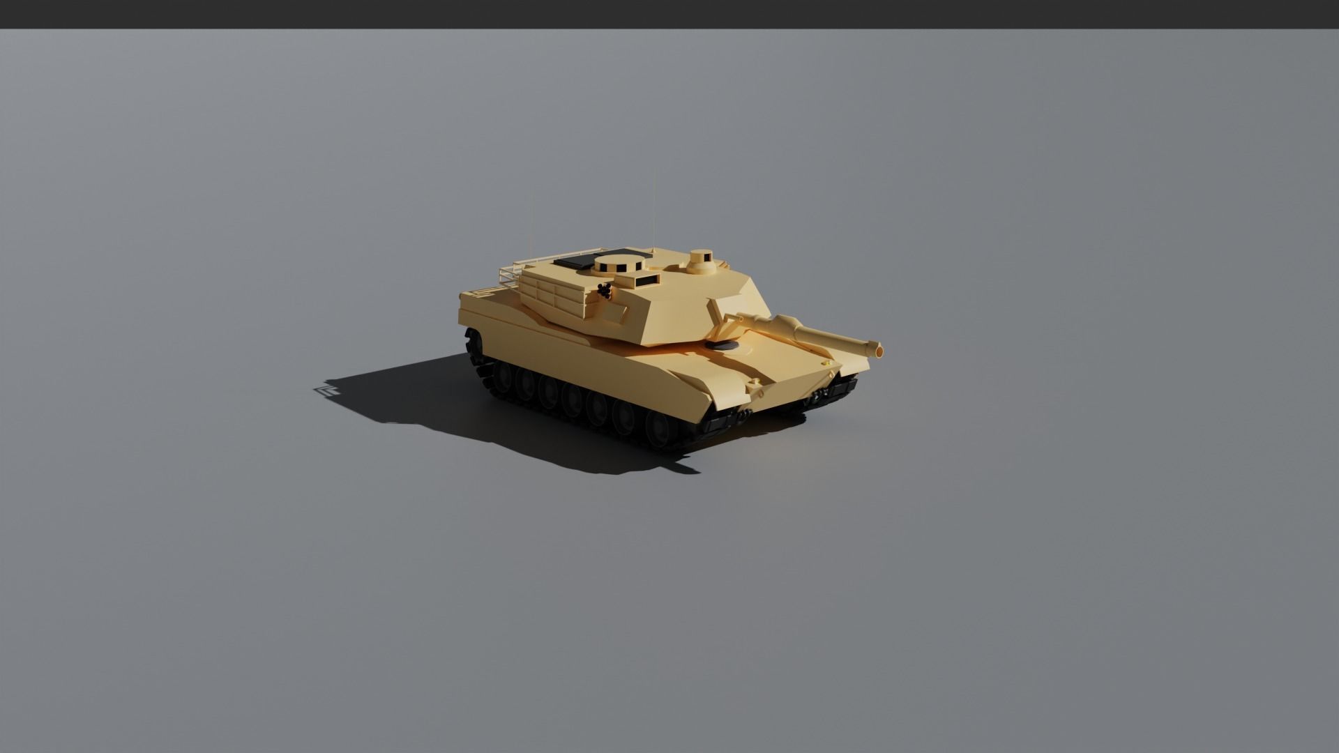M1 Abrams Low-poly 3D model_1