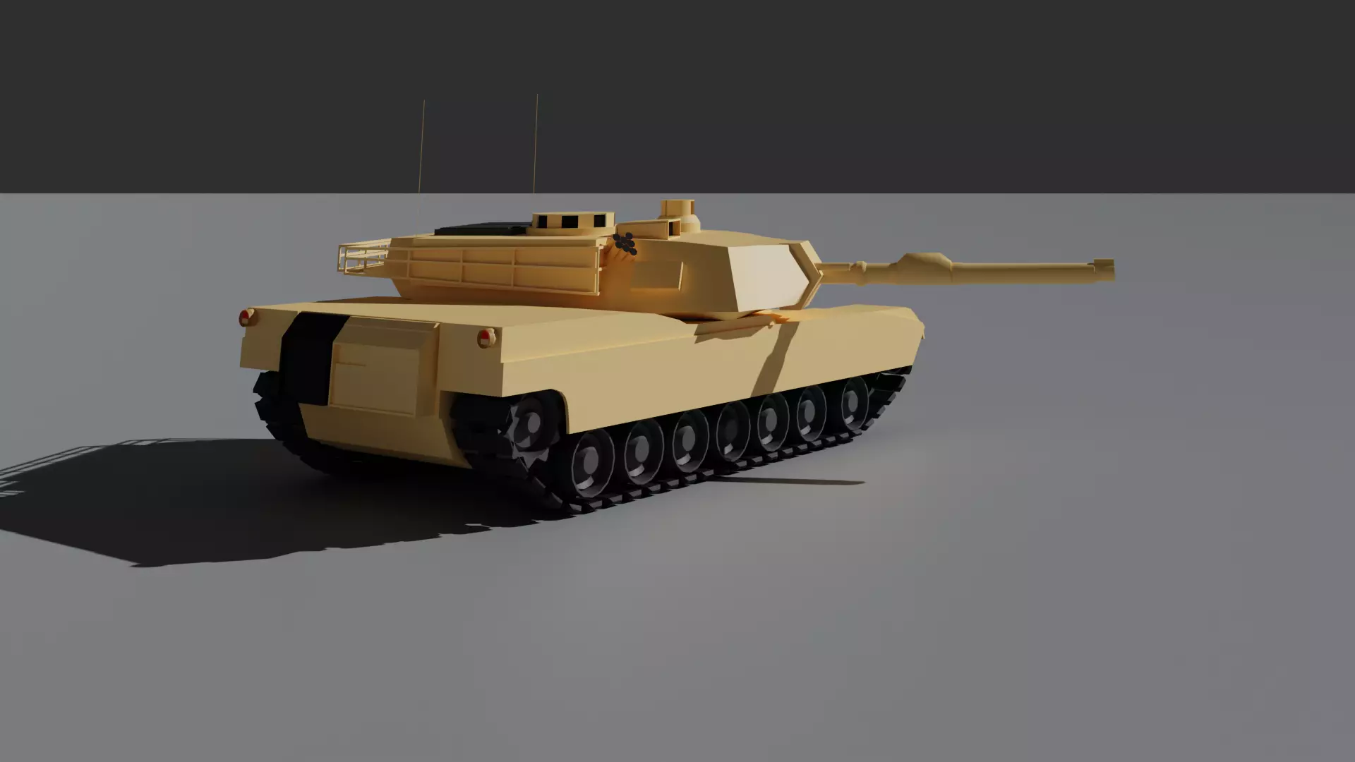 M1 Abrams Low-poly 3D model_0