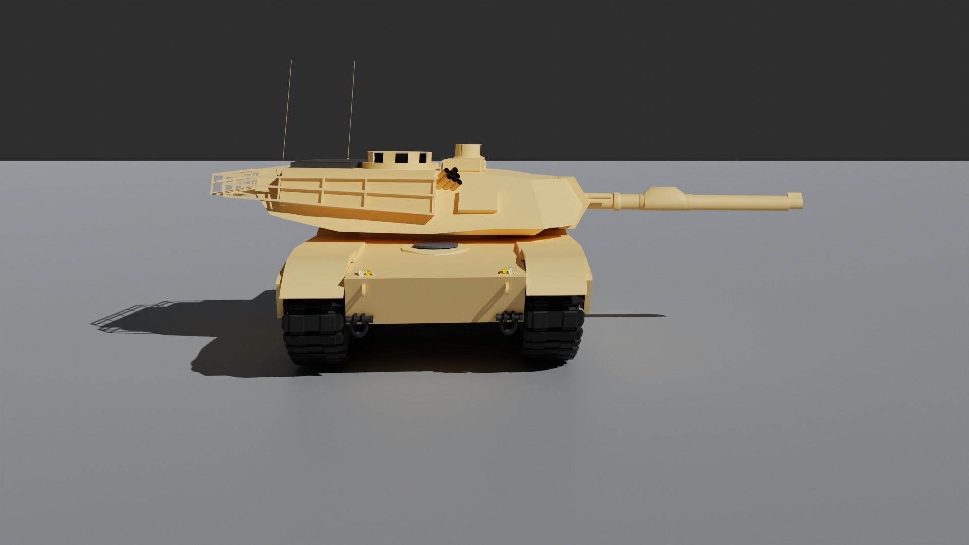 M1 Abrams Low-poly 3D model_2