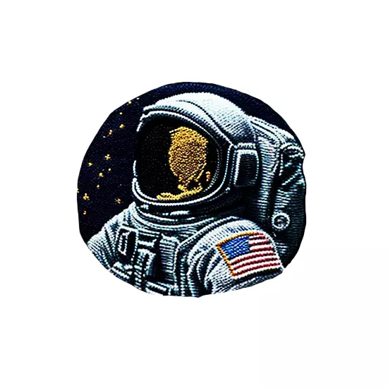 Astronaut embroidered patch v15 Texture_0