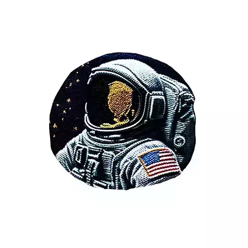 Astronaut embroidered patch v15 Texture