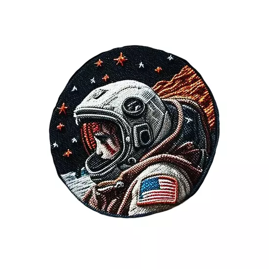 Astronaut embroidered patch v16 Texture_0