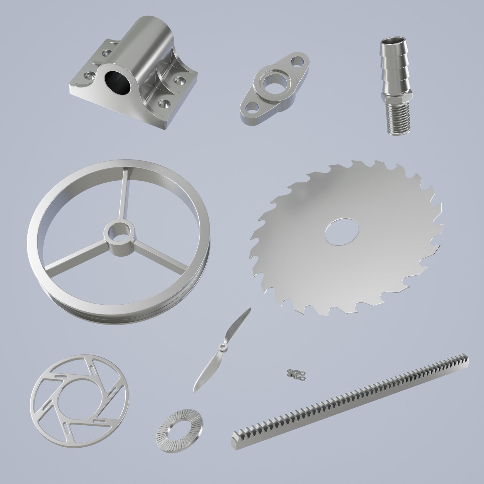 Free Mechanical Parts Free 3D model_2