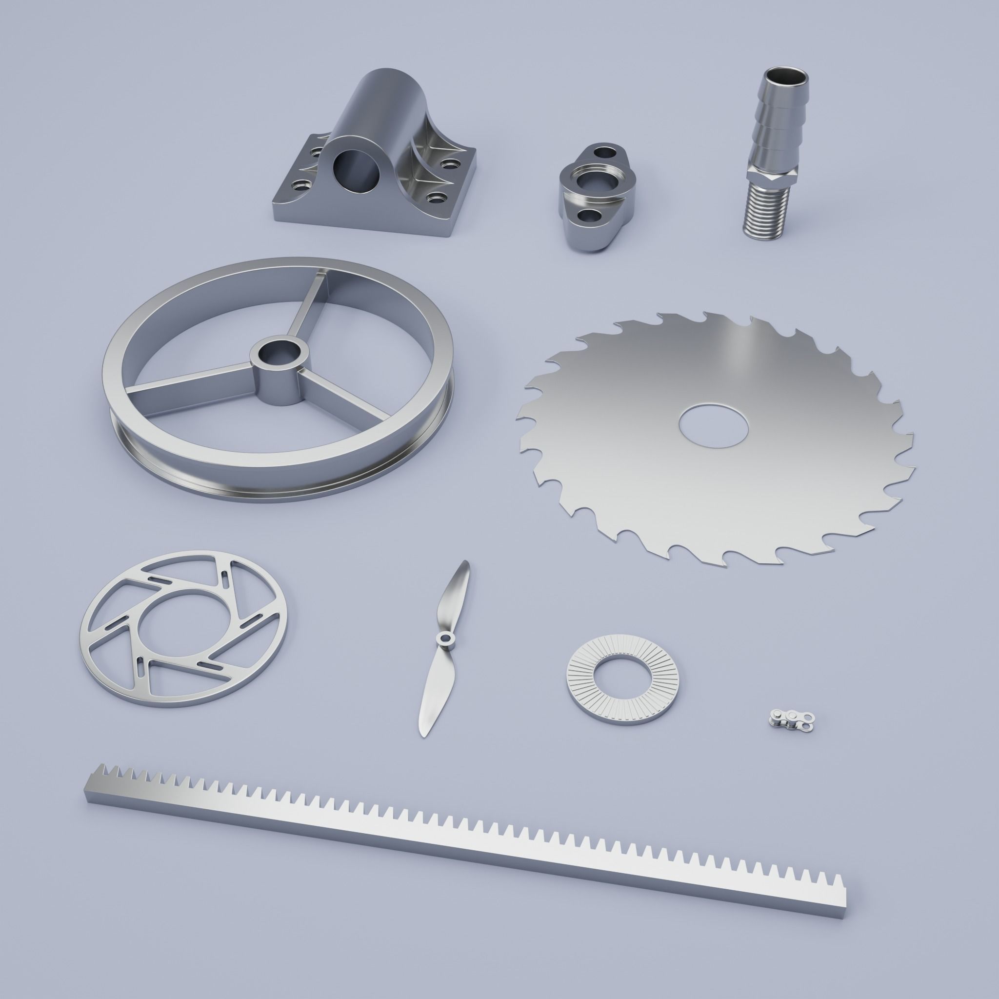 Free Mechanical Parts Free 3D model_1