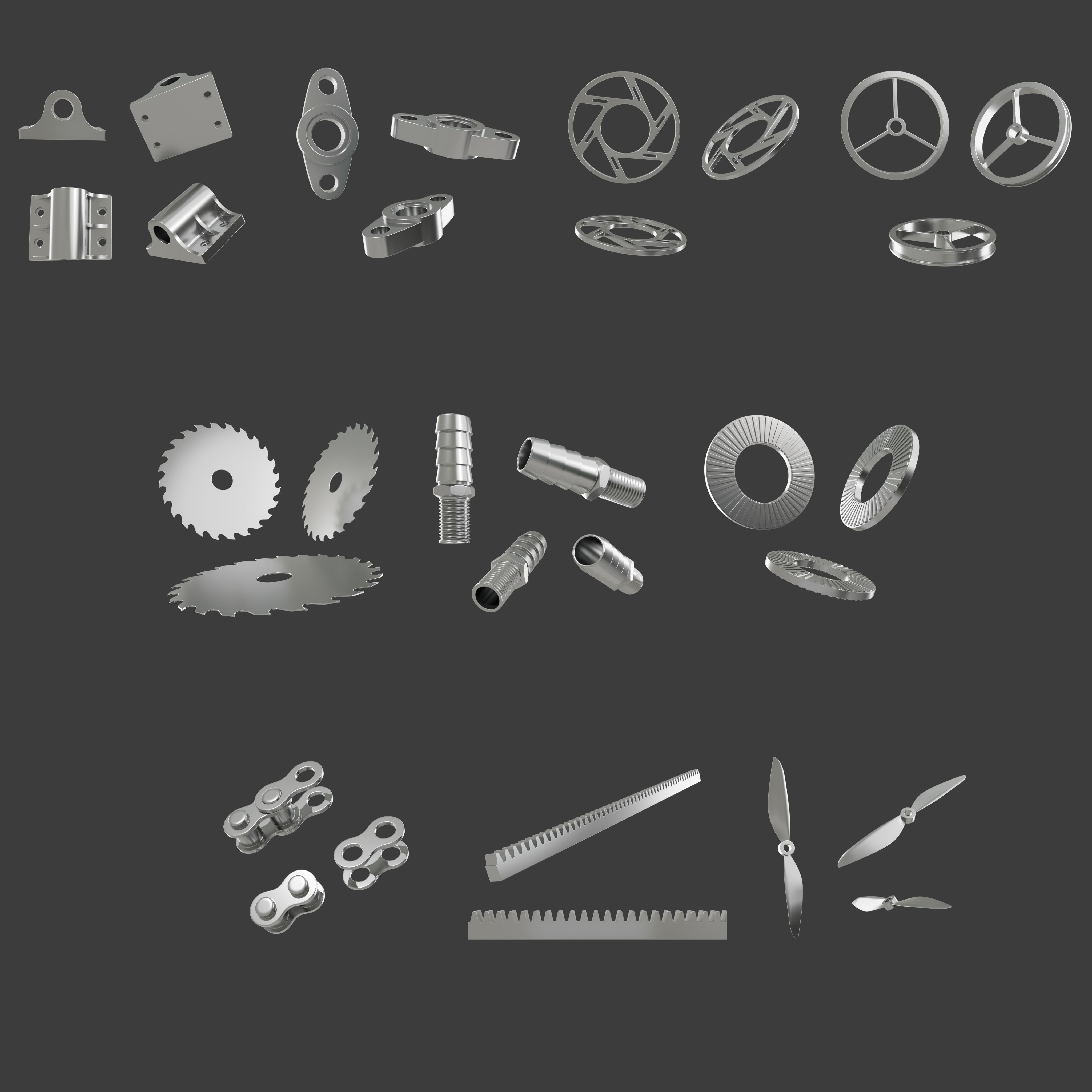 Free Mechanical Parts Free 3D model_13
