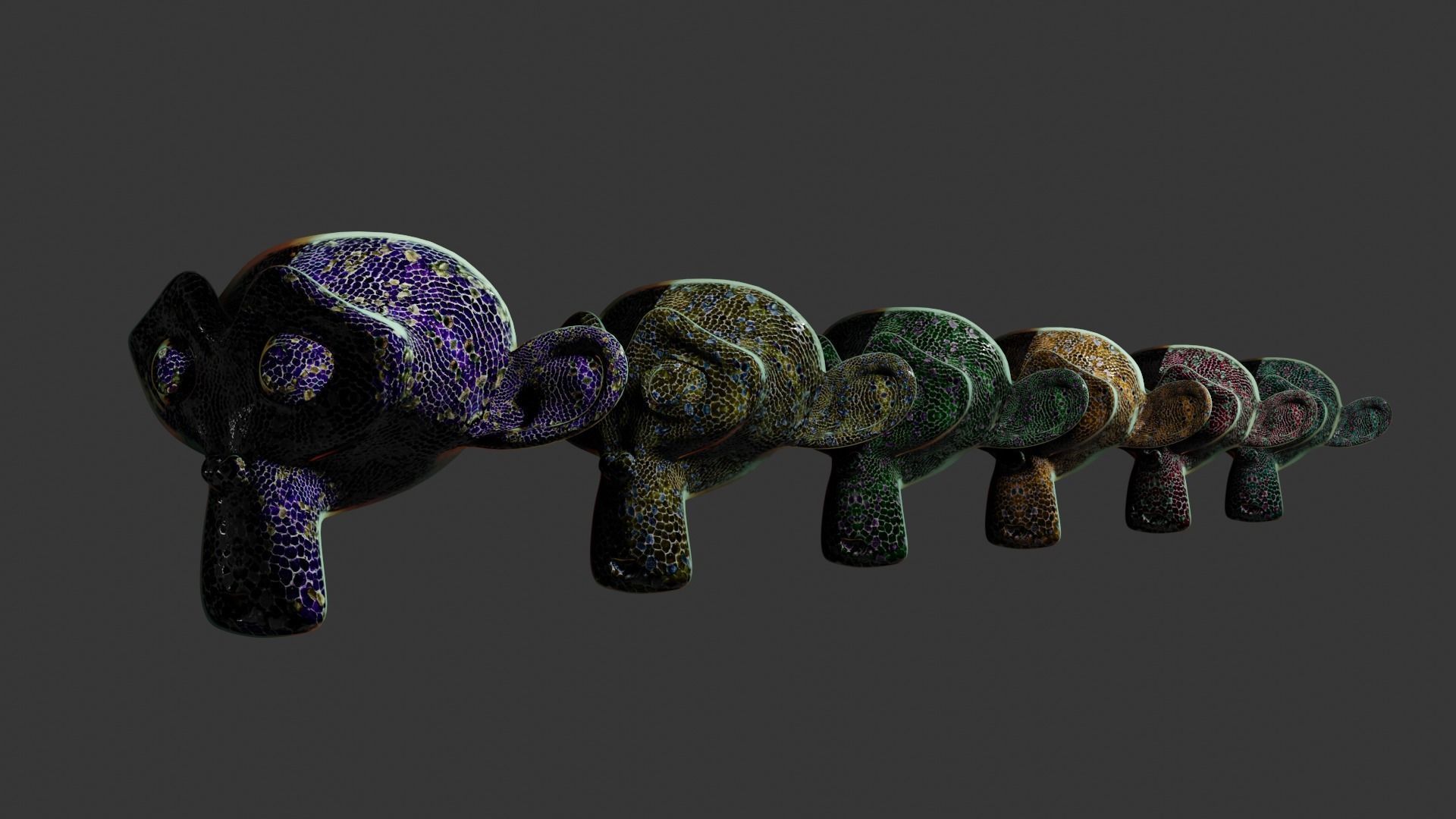 8k Magic green amethyst mosaic skin and several colors Texture_21