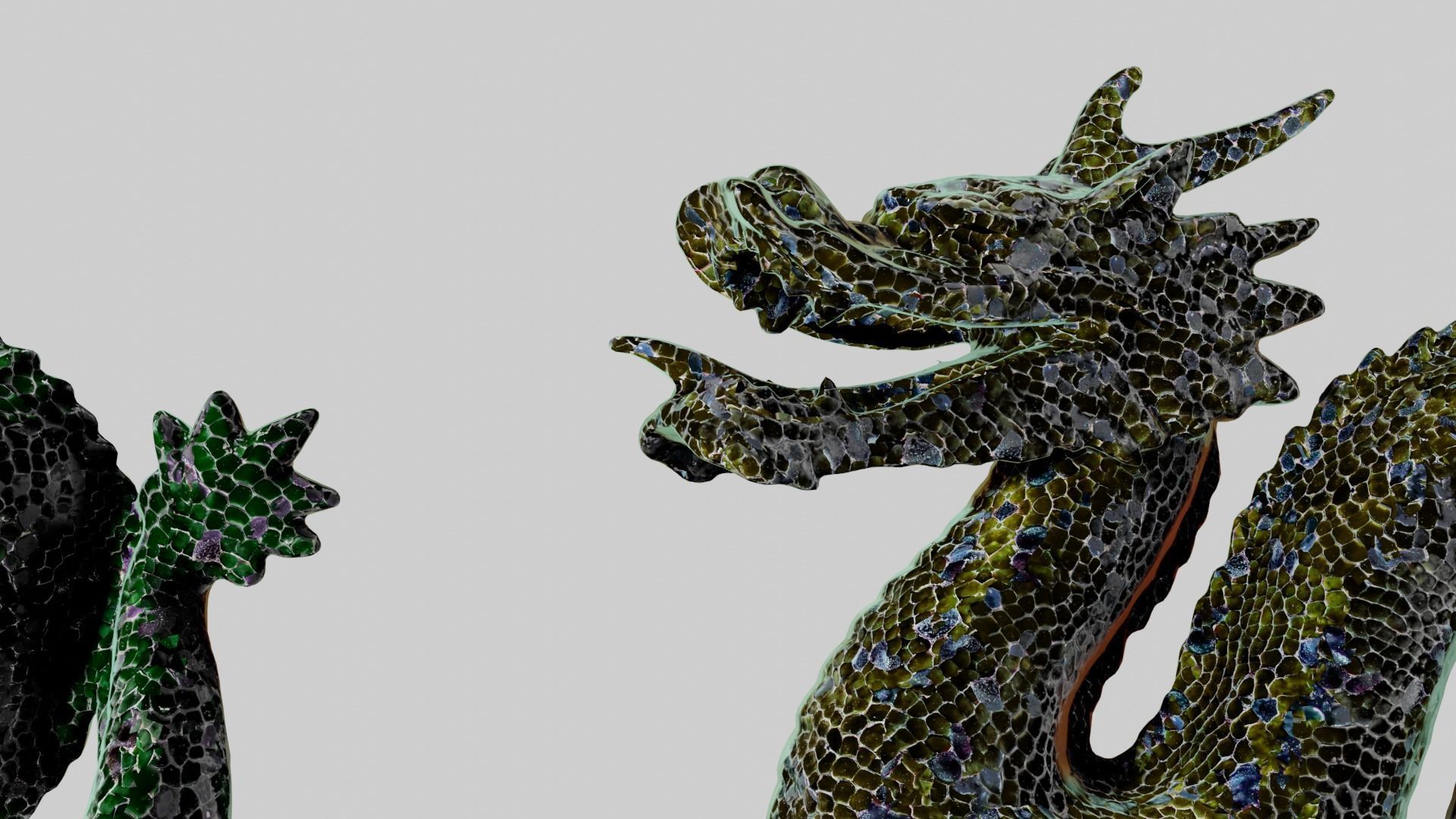 8k Magic green amethyst mosaic skin and several colors Texture_23