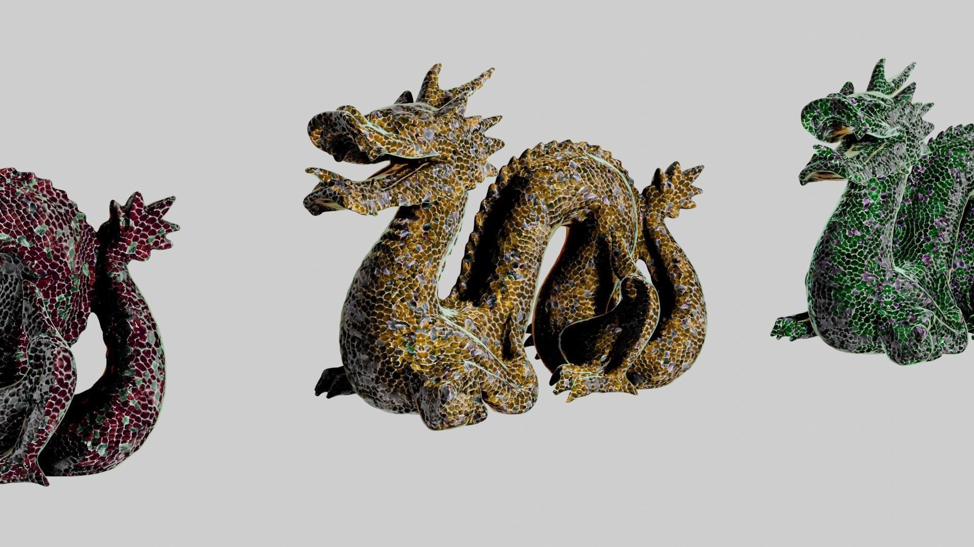 8k Magic green amethyst mosaic skin and several colors Texture_1